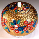 Fujii Kinsai Arita Japan - Somenishiki Golden Sakura Incense burner #2 - Free Shipping