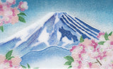 Saikosha - #104-11 Mt.Fuji & Sakura (Cloisonné ware ornamental plate) - Free Shipping