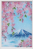 Saikosha - #111-13  Mt. Fuji & Sakura (Framed Cloisonné ware) - Free Shipping