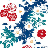 Kenema  -  50096 Kanchu Tsubaki  寒中椿  (The dyed Tenugui)