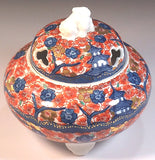 Fujii Kinsai Arita Japan - Somenishiki Kinsai  Full of Sakura and Multi stored building Incense burner - Free Shipping