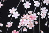 Yu-Soku - Shidare Sakura Black しだれ桜   - Furoshiki 50 x 50 cm