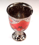 Fujii Kinsai Arita Japan - Somenishiki Platinum Mt.Fuji Sakura Wine Cup,One pair set  - Free Shipping