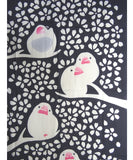 Kenema  - 54410 Sakura Buncho   (Cherry Blossoms & Java Sparrow) 桜文鳥  (The dyed Tenugui)