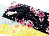 Kenema  -  51670 Neko mo Hanami (Cherry-blossom viewing)  ねこも花見  (The dyed Tenugui)