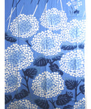 Kenema  - 54409  Tsubame & Ajisai   燕紫陽花 (The dyed Tenugui)