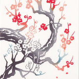 Kenema  - 50129  Oshidori Ume (Plum tree) おしどり梅   (The dyed Tenugui)