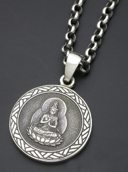 Saito - Dainichi Nyorai Silver Pendant Top (Silver 950