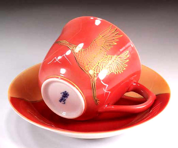 Fujii Kinsai Arita Japan - Shinshayu Kinsai Mt. Fuji & Crain Cup