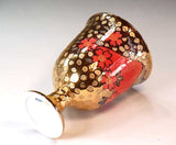 Fujii Kinsai Arita Japan - Somenishiki Gold Mt.Fuji Sakura Wine Cup,One pair set - Free Shipping
