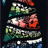 Kenema - 50171 Stained glass tree ステンドガラスツリー (The dyed Tenugui) - Japanese traditional Tenugui