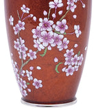 Saikosha - #109-20 Sakura (Cloisonné ware vase) - Free Shipping