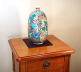 Fujii Kinsai Arita Japan - Somenishiki Platinum Kudzu  Vase 22.50 cm - Free Shipping