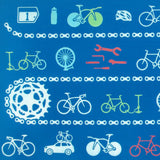 Kenema  -  50109  Pottering (ポタリング)    (The dyed Tenugui)- Japanese traditional Tenugui