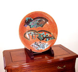 Fujii Kinsai Arita Japan - Somenishiki Kinsai Birds and Flower Ornamental plate 45.00 cm - Free Shipping