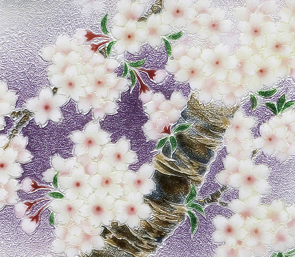 【感謝価格】 (Cloisonné Sakura #005-07 - Saikosha ware plate ornamental 日焼け止め