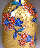 Fujii Kinsai Arita Japan - Somenishiki Golden Sakura Sake bottle (Tokkuri) - Free Shipping