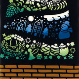 Kenema - 50171 Stained glass tree ステンドガラスツリー (The dyed Tenugui) - Japanese traditional Tenugui