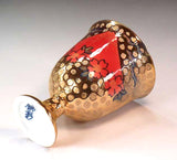 Fujii Kinsai Arita Japan - Somenishiki Gold Mt.Fuji Sakura Wine Cup,One pair set - Free Shipping