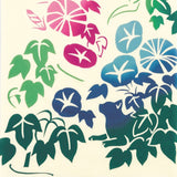 Kenema - 50154 Asagao Neko 朝顔ねこ  (The dyed Tenugui)