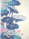 Kenema  - 53346 Hatisubana (Lotus Flower)   蓮花/はちすばな   (The dyed Tenugui)