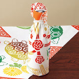 Kenema  - 50062 Kisho tsuru musubi 吉祥鶴結び (The dyed Tenugui)- Japanese traditional Tenugui