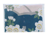 Koetsu Chirimen Yuzen - Sakura  70 光悦ちりめん友禅 桜 グリーン  10086-205  - Furoshiki  70 x 70 cm