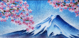 Saikosha - #113 09  Mt. Fuji & Sakura (Framed Cloisonné ware) - Free Shipping
