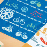 Kenema  -  50109  Pottering (ポタリング)    (The dyed Tenugui)- Japanese traditional Tenugui