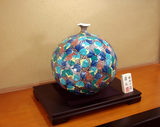 Fujii Kinsai Arita Japan - Somenishiki Platinum Kudzu Vase 34.00 cm - Free Shipping