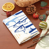 Kenema  - 50091  Umai Sanma  旨秋刀魚 (The dyed Tenugui)