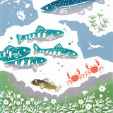 Kenema - 50132 Tansuigyo (Freshwater fish) (淡水魚)   (The dyed Tenugui)