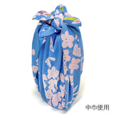 Omotenashi -  Double-Sided Dyeing Sakura - Light Blue 桜/白群(びゃくぐん)- Furoshiki 50 x 50 cm (Japanese Wrapping Cloth)
