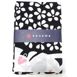 Kenema- Sakura Buncho (Cherry Blossoms Java Sparrow) 桜文鳥  66474 - Furoshiki  90X90cm