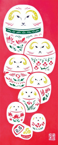 Kenema - 54431 Murenasu Hitsuji (Sheep)  群れなす未  (The dyed Tenugui)