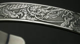 Saito - Rise Dragon-L Silver 950 Bangle