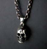 Saito - Skull Silver Pendant top Big w/ Bonji (Silver 925)