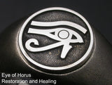 Saito - Egyptian motif  EYE OF Horus - Restoration and Healing Amulet Silver Ring