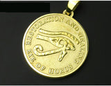 Saito - Eye of Horus 18Kt Gold Pendant Top