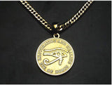 Saito - Eye of Horus 18Kt Gold Pendant Top
