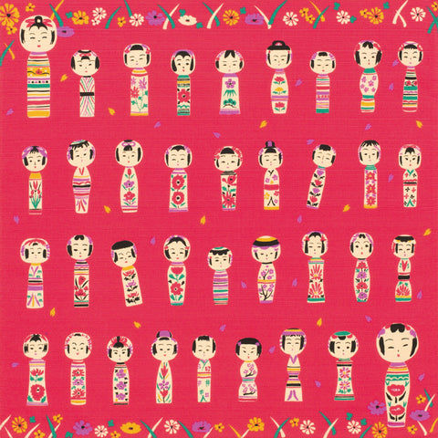 Kaiun - Kokeshi Furoshiki (Japanese Wrapping Cloth)