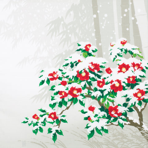 Nihon no shiki - Winter Tsubaki 冬 (Japanese Wrapping Cloth)