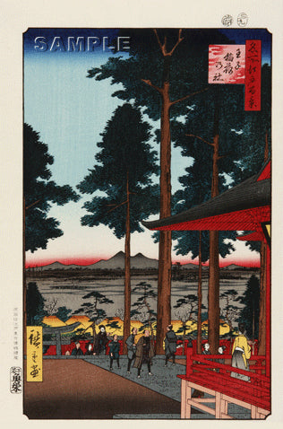 Utagawa Hiroshige - No.018 The Ōji Inari Shrine 王子稲荷の社 - One hundred Famous View of Edo - Free Shipping