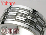 Saito - Family Crest - GENROKU Pattern Silver Emblem Ring Silver 950 with Blue Diamond or Diamond
