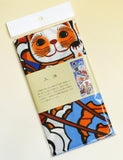 Lucky Cat  福まねき猫 - A big catch  大漁 (Tairyou)- Japanese Tradition Cotton Towel (The dyed Tenugui) - 34cm x 90cm