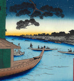 Utagawa Hiroshige - No.061 The "Pine of Success" and Oumayagashi on the Asakusa River 浅草川首尾の松御厩河岸  - Free Shipping