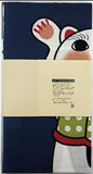 Lucky Cat  福まねき猫 - Amagaeru 雨蛙  - Japanese Traditional Cotton Towel (The dyed Tenugui) - 34cm x 90cm