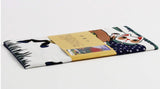 Lucky Cat  福まねき猫 - Red fuji  赤富士 - Japanese Traditional Cotton Towel (The dyed Tenugui) - 34cm x 90cm