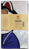 Lucky Cat  福まねき猫 - Samurai  サムライ - Japanese Traditional Cotton Towel (The dyed Tenugui) - 34cm x 90cm