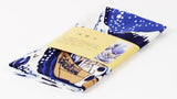 Lucky Cat  福まねき猫 - Wave Fuji  波富士 - Japanese Traditional Cotton Towel (The dyed Tenugui) - 34cm x 90cm